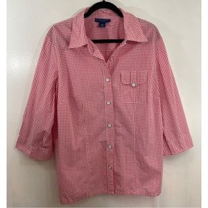 Karen Scott Women’s Botton Down Shirt 100% Cotton Size: 1X